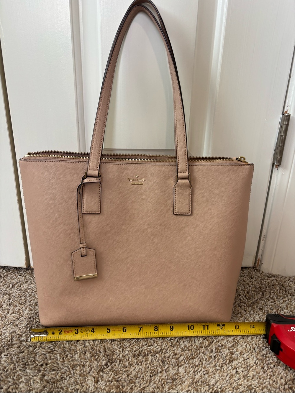 Kate Spade Pale Pink Saffiano Leather Tote - Picture 3 of 5